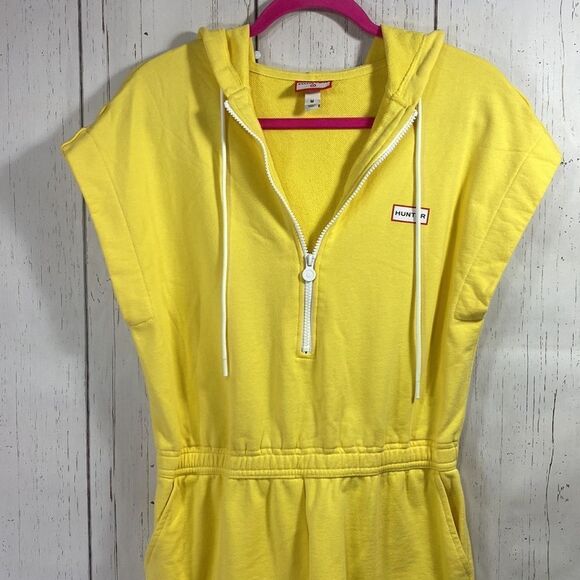 Hunter X Target Romper Yellow Hooded Short Sleeve Zip Elastic Waist Beachy Sport - Picture 3 of 14